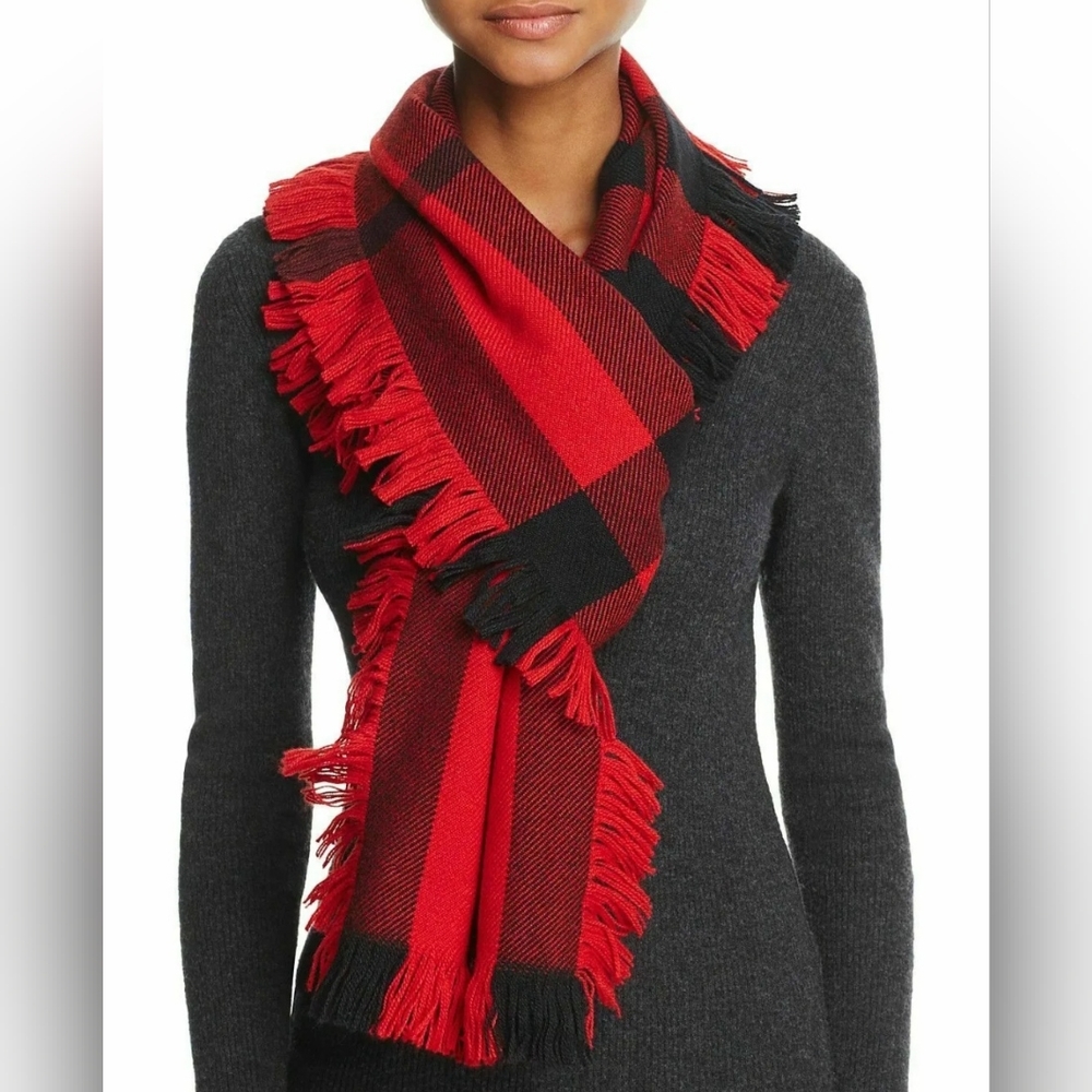 🔥Burberry Unisex Mega Fringe Wool Scarf🔥